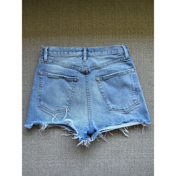 FRAME Denim Le Original Distressed blue Jean cut off shorts in size 26 - Picture 2 of 5